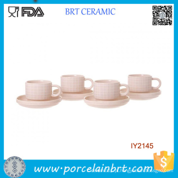 Conjunto de xícara de café de chá cerâmica de fácil alinhamento de fácil
